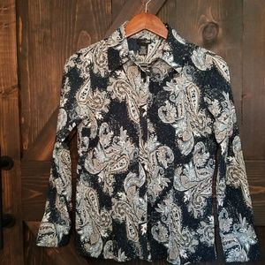 East 5th Paisley Button Down Blouse
